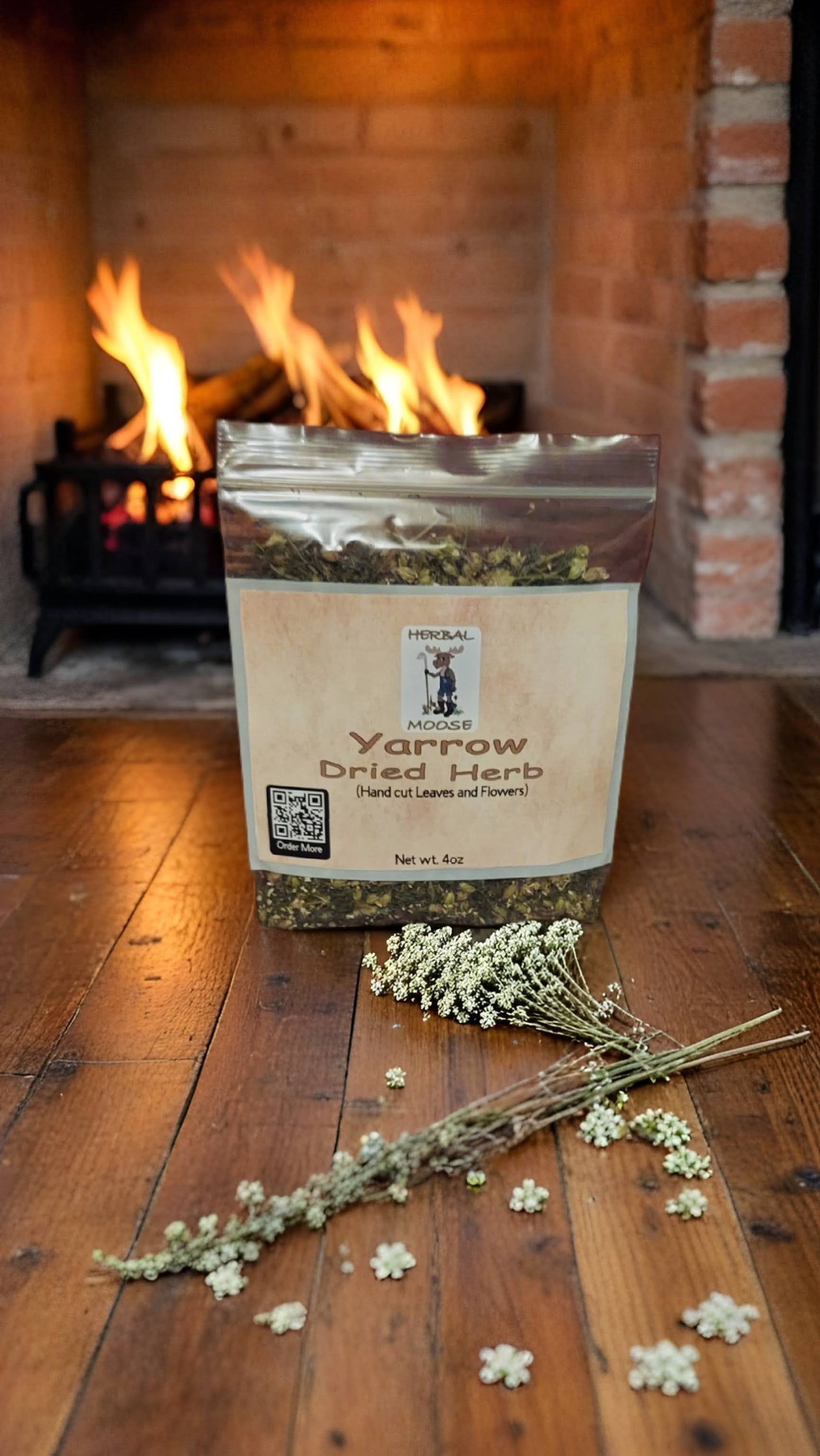 Packaged Dried Yarrow leaves and Flowers