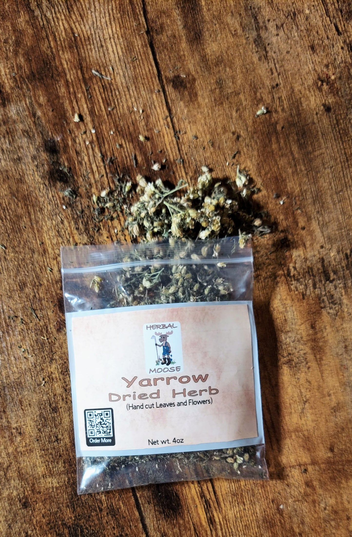 Packaged Dried Yarrow leaves and Flowers